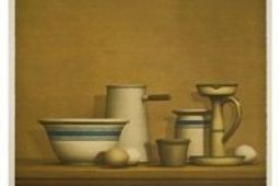 Still Life with Eggs, Candlestick and Bowl,